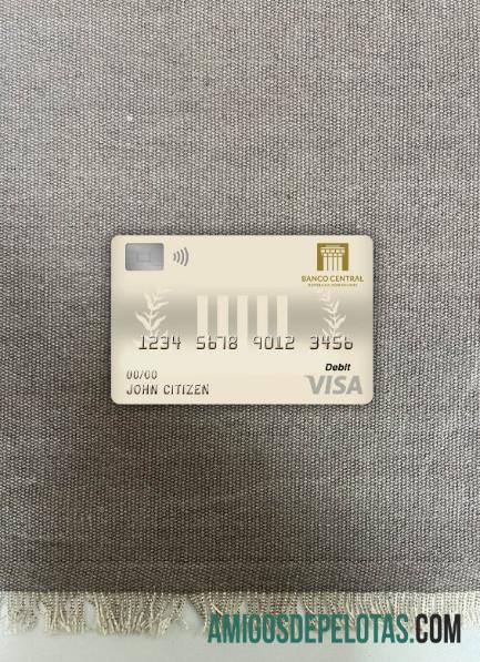 Cartão de débito Visa do Banco Central da República Dominicana Photolook Front modelo